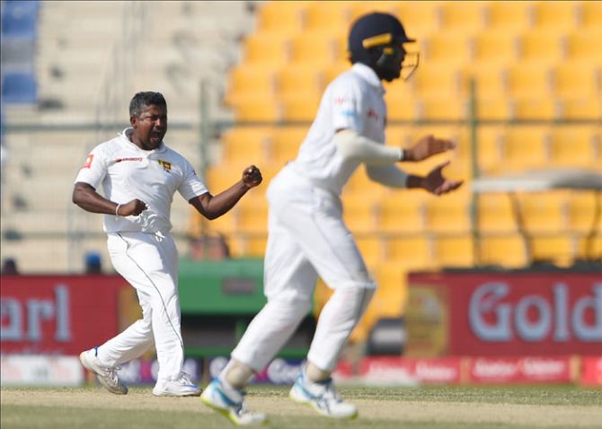 Sri Lanka's Rangana Herath picked 11 wickets in the first Test against Pakistan