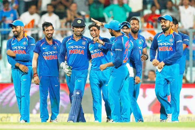 India's players celebrate
