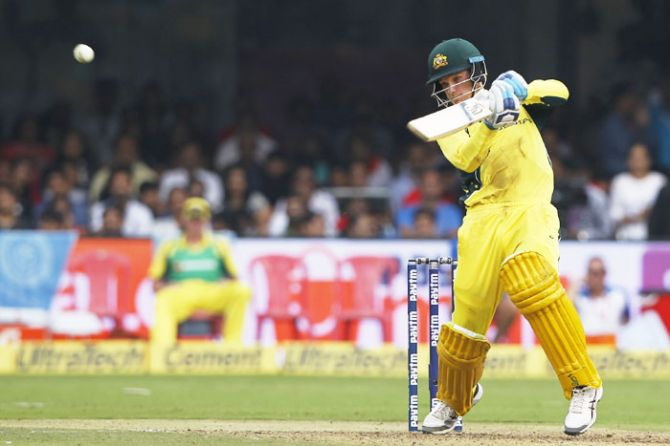 Peter Handscomb's late cameo of 43 off 30 balls left captain Steve Smith impressed