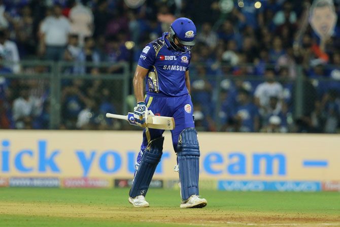 Rohit Sharma walks off after being dismissed by Shakib Al Hasan