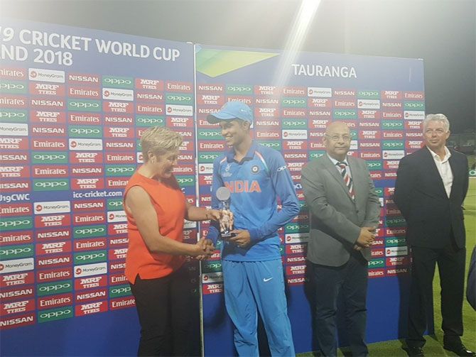 India's Shubhman Gill was named Man-of-the-series