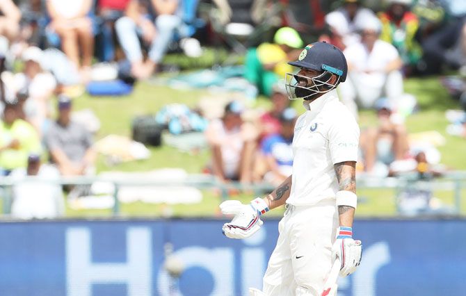 India captain Virat Kohli stitched a 32-run partnership with Rohit Sharma before being dismissed by Vernon Philander