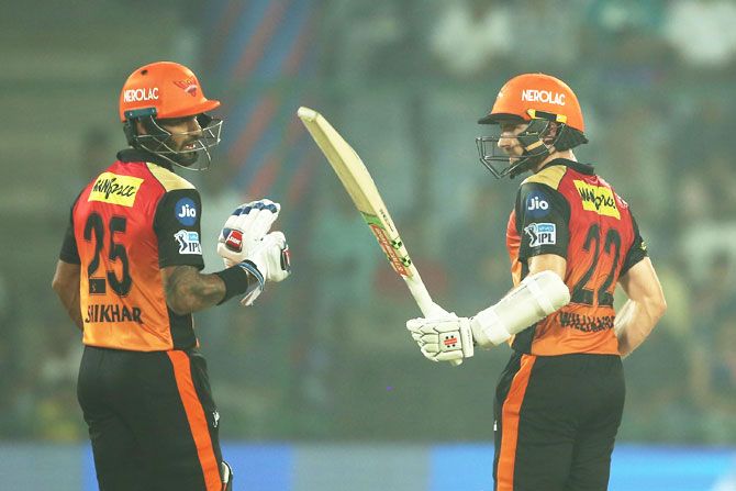 Shikhar Dhawan and Kane Williamson shared a 176-run stand to power Sunrisers Hyderabad to victory