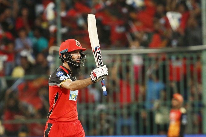 Moeen Ali scored his first IPL half-century while setting a big partnership with ABD