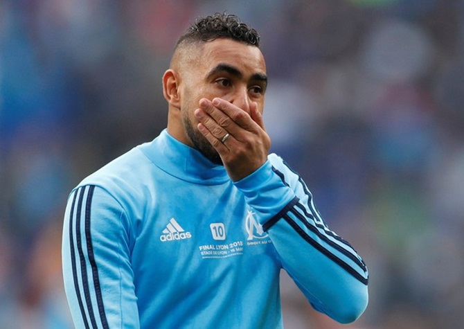 Marseille's Dimitri Payet during the warm up before the match