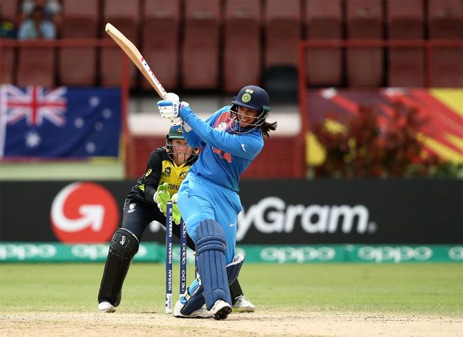 Opener Smriti Mandhana scored a blistering 83 off 55 balls to help prop India's total