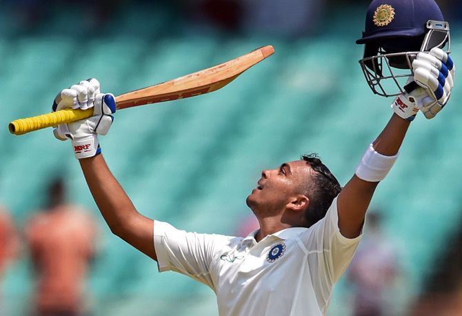 Mumbai boy Prithvi Shaw struck his maiden Test ton on debut in the first Test against West Indies in Rajkot on Thursday