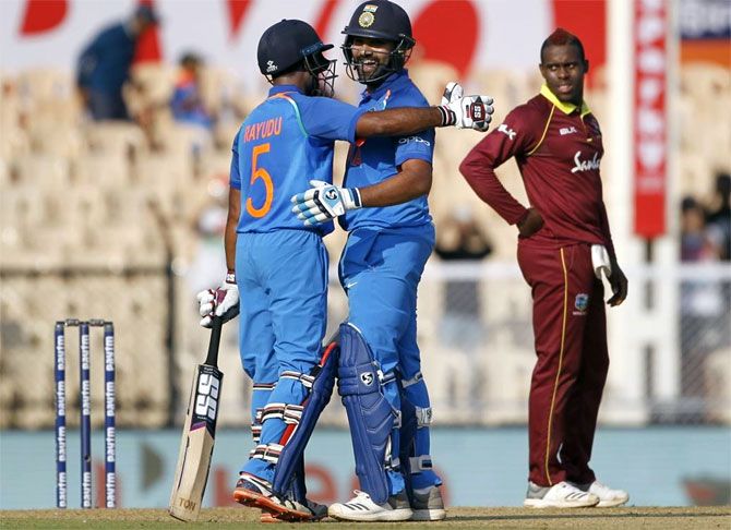 Rohit Sharma and Ambati Rayudu both scored a century each in the last ODI in Mumbai on Monday