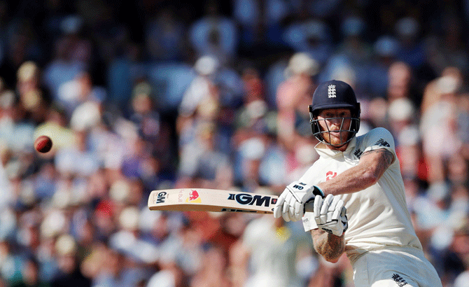England's Ben Stokes bats during his match-winning 135 in the 3rd Ashes Test at Headingley on Sunday