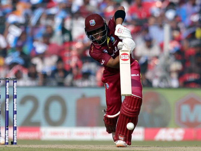 Shai Hope scored 42 off 50 balls and finished the year with 1345 runs