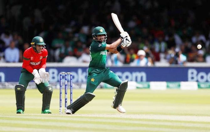 Babar Azam was out leg before wicket after fine 96.