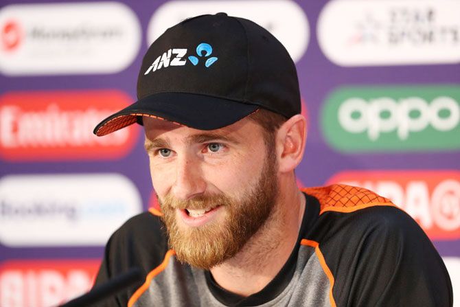 New Zealand captain Kane Williamson addresses the media during a press conference on Saturday