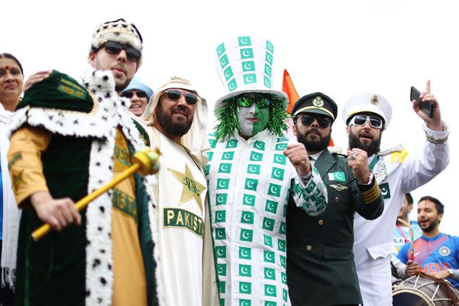 Pakistan fans in carnival mood at the match