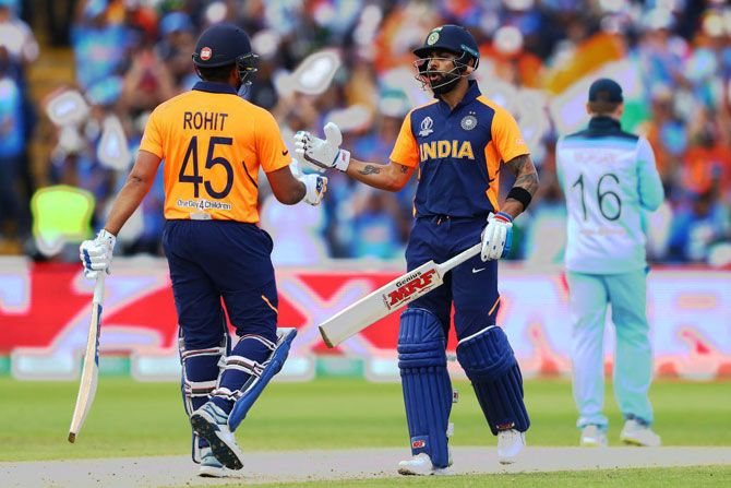 Virat Kohli and Rohit Sharma put on a 138-run partnership for the second wicket