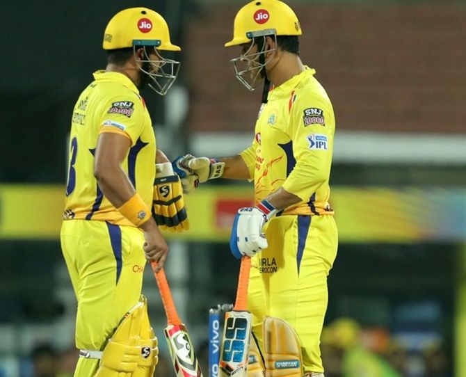 Mahendra Singh Dhoni and Suresh Raina added 61 runs for the 4th wicket after CSK lost early wickets