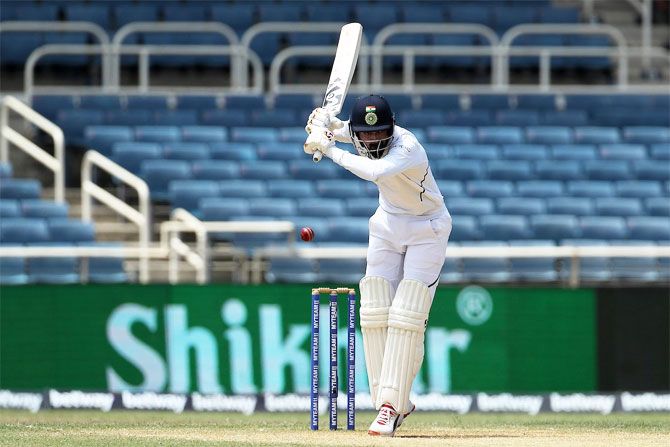India opener KL Rahul had to fend off some beautful bowling, especially from Kemar Roach, before safely batting till lunch