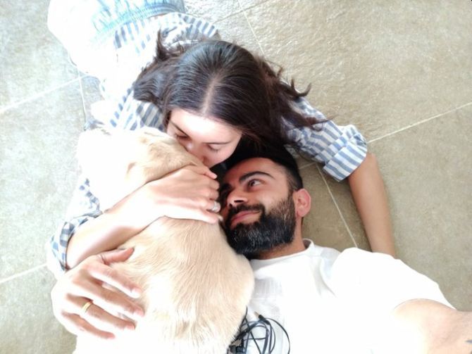 Virat Kohli shares an intimate moment with wife Anushka Sharma in his picture he put out on social media