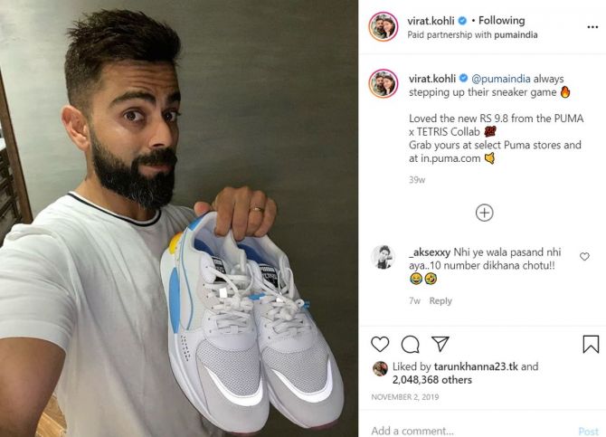 Puma has had an increased interest in the Indian market over the years especially through IPL and it also has India captain Virat Kohli as its brand ambassador, along with batsman KL Rahul