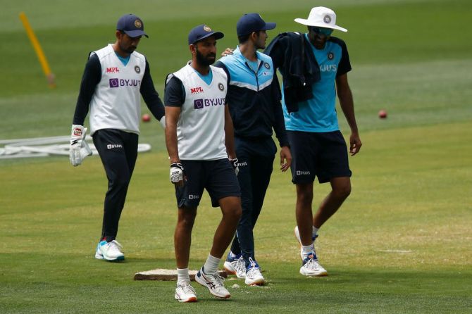 India players at a training session at the Melbourne Cricket Ground in Melbourne on Wednesday