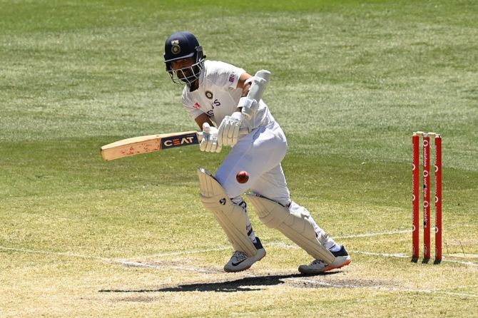 India's Ajinkya Rahane bats during Day 4 of the second Test against Australia, at the Melbourne Cricket Ground, on Tuesday.