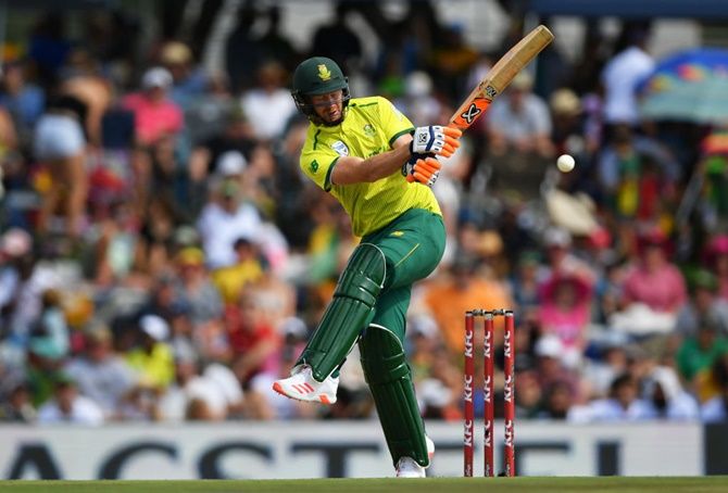 South Africa's Heinrich Klaasen bats during his breezy 66 from 33 balls.
