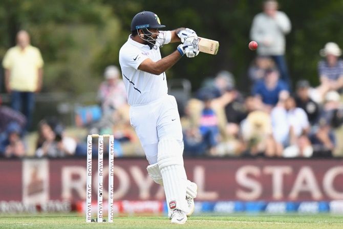 India's Hanuma Vihari bats during Day 1 of the second Test against New Zealand, at Hagley Oval in Christchurch, on Saturday.
