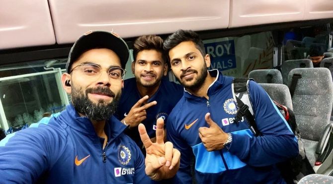 India captain Virat Kohli posted this picture with Shreyas Iyer and Shardul Thakur after reaching Auckland