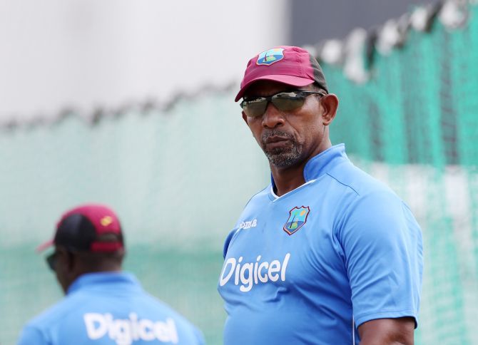 West Indies coach Simmons is self-isolating in his on-site hotel room at Old Trafford after attending his father-in-law's funeral on Friday