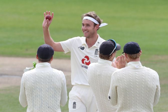 Stuart Broad finished with a match haul of 10 for 67 during which he touched the milestone of 500 Test wickets in the 3rd Test against West Indies in Manchester on Tuesday