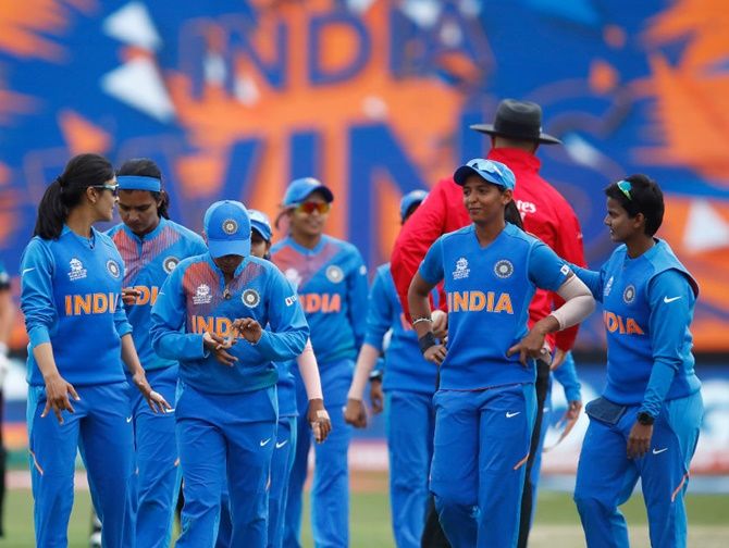 India's team at the 2020 ICC women's World Cup in Australia