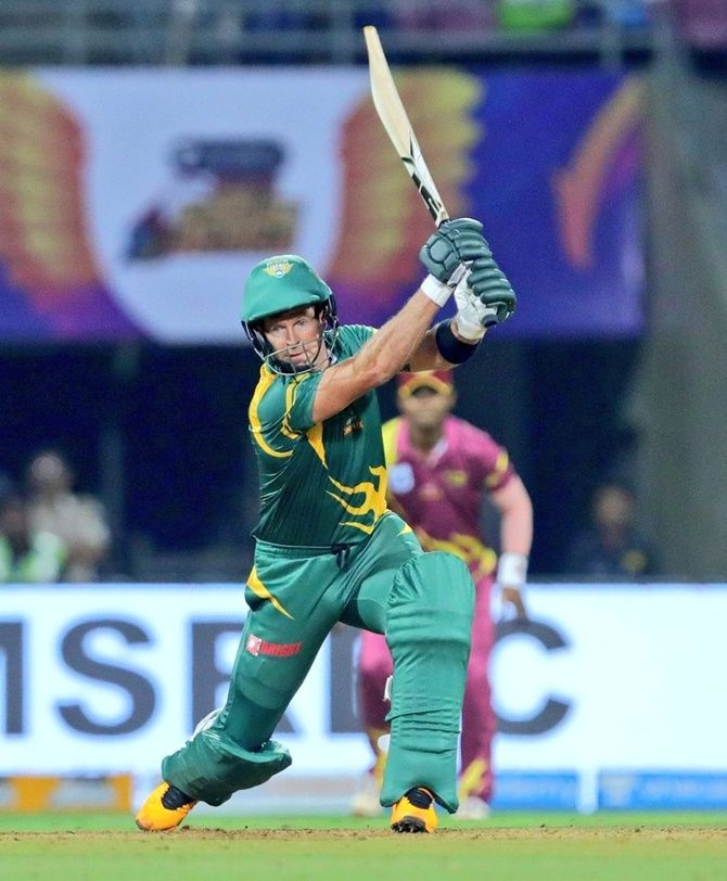Jonty Rhodes scored an unbeaten 53 not out to take South Africa past the West Indies in the Road Safety World Series legends match in Navi Mumbai on Wednesday. 