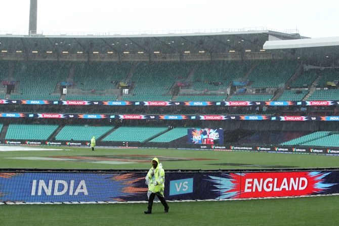 The ICC 2020 women's T20 World Cup semi-final between India and England, at the Sydney Cricket Ground, on March 05, was called off without a ball being bowled.