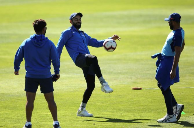 India players at a training session