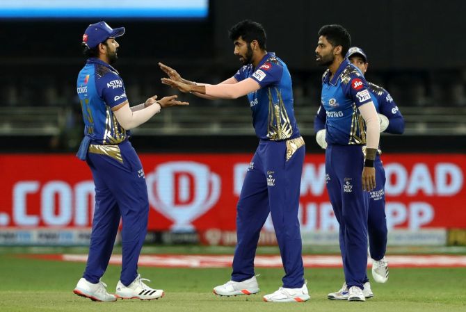 Mumbai Indians' Jasprit Bumrah took figures of 1 for 24 in his 4 overs