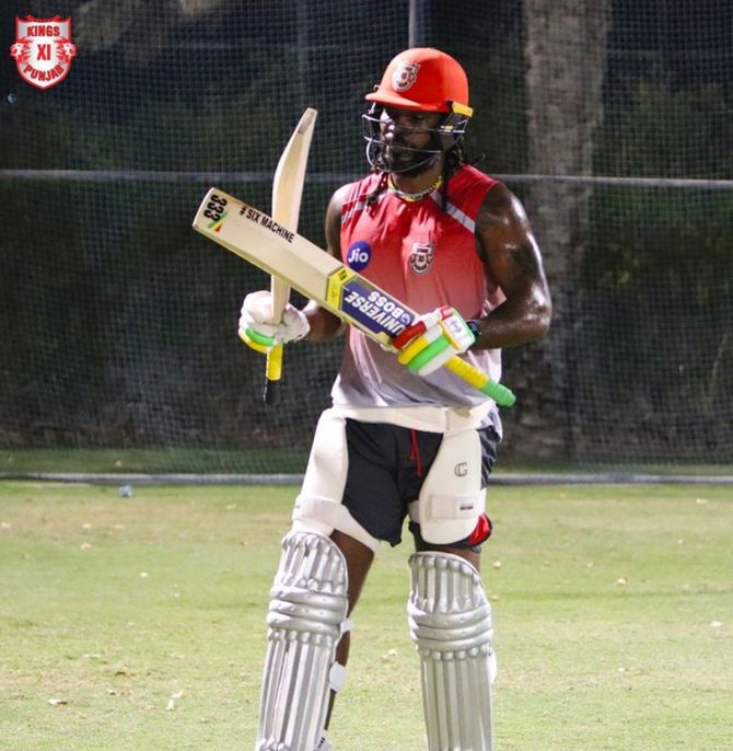 Chris Gayle at a training session on Tuesday   