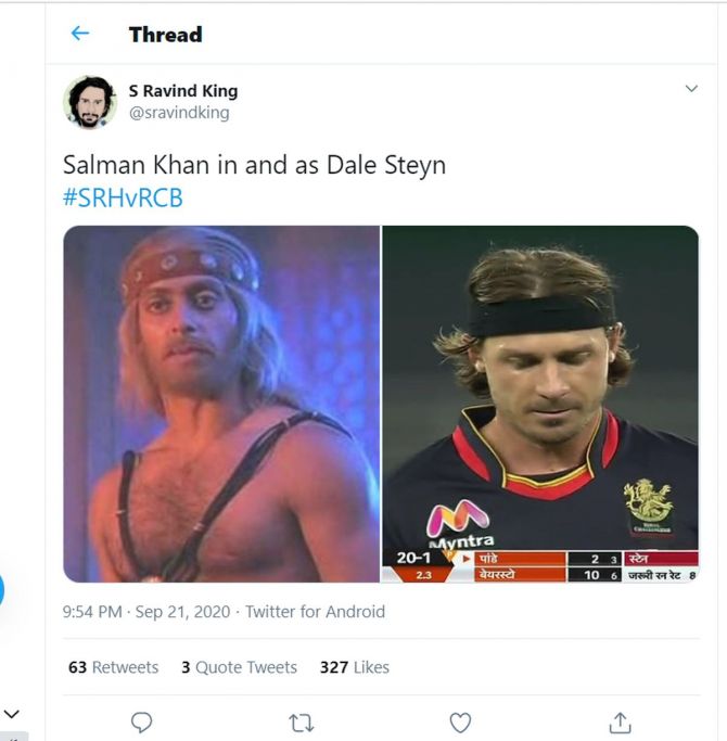 Dale Steyn and Salman Khan meme