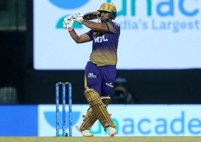 Opener Nitish Rana hit two sixes and six fours in his 47-ball 57