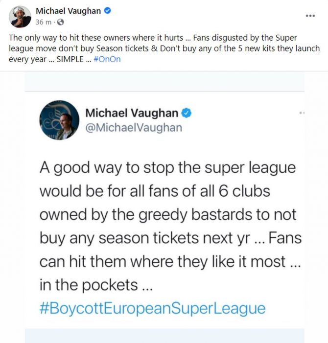 English cricketer Micheal Vaughan was among the many critics of the new league