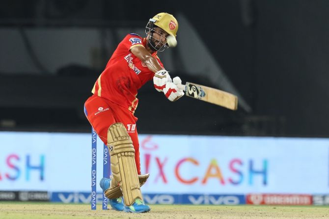 Harpreet Brar hit 2 sixes and a four in a 17-ball 25 to add valuable runs for Punjab in the death overs 