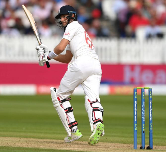 England captain Joe Root was unbeaten on 48 off 75 balls at stumps