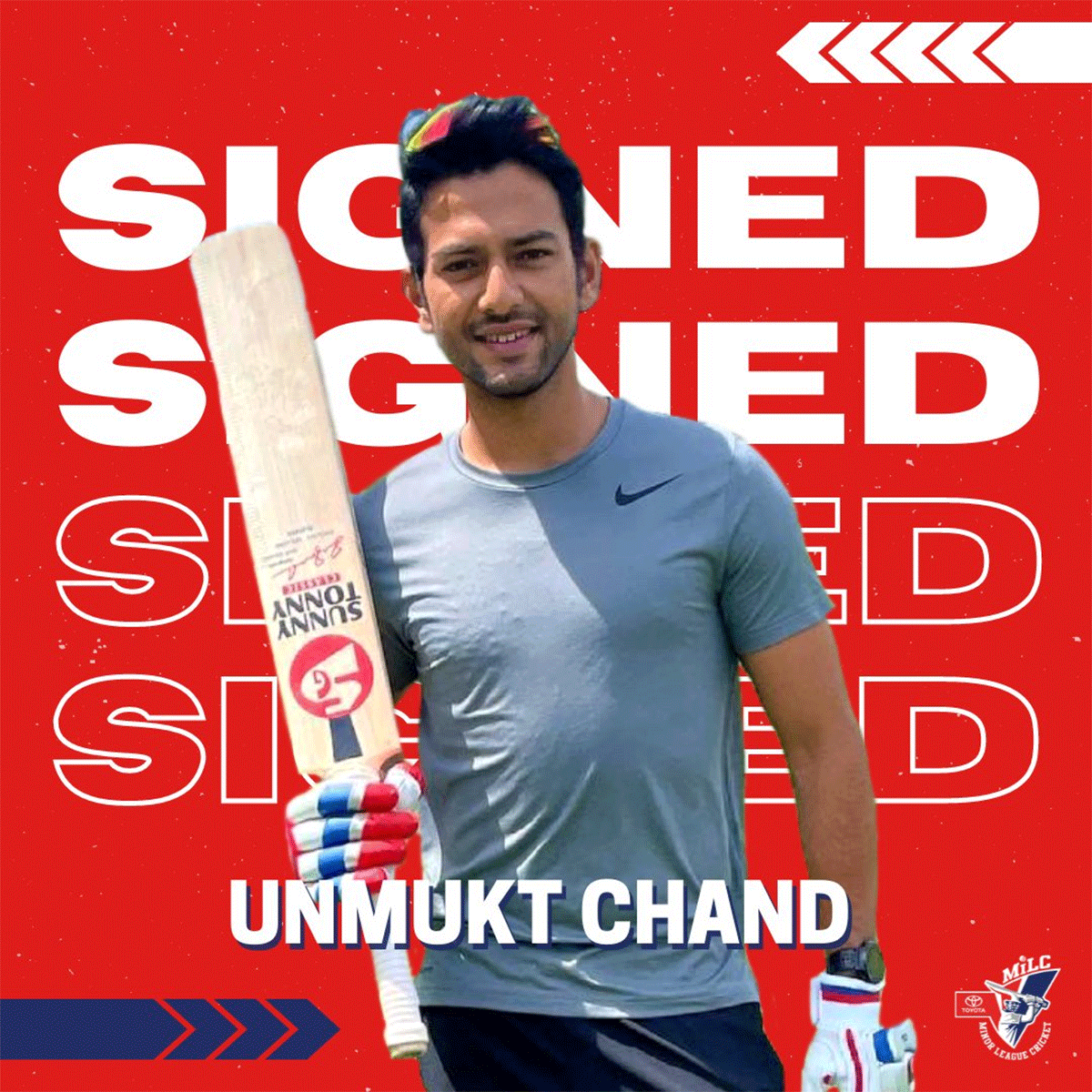 Unmukt Chand has relocated to the San Francisco Bay Area and signed a multi-year agreement with Major League Cricket to support the development of the game in the United States.
