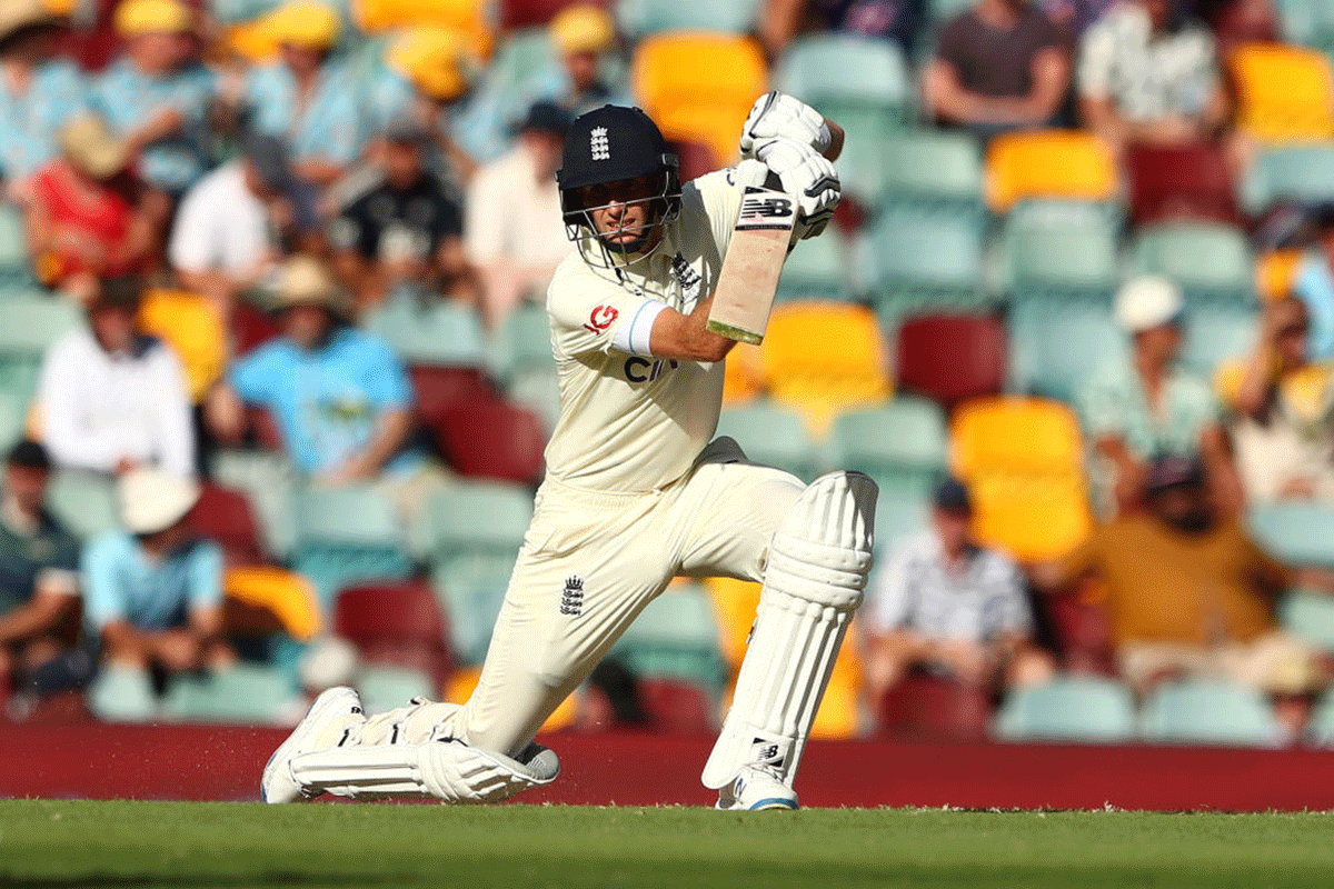 England's Joe Root bats while scoring a half century to make 86 not out on Day 3