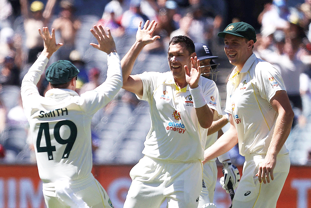Finishing with a seven-wicket match haul in a thumping innings and 14-run win, Boland could not have asked for a better debut. Along the way he matched the 19-ball record for the fastest five-wicket haul in Tests shared by England's Stuart Broad at the 2015 Ashes and Australia's Ernie Toshack in 1947.