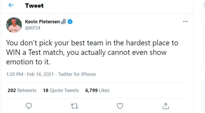 Kevin Pietersen's tweet