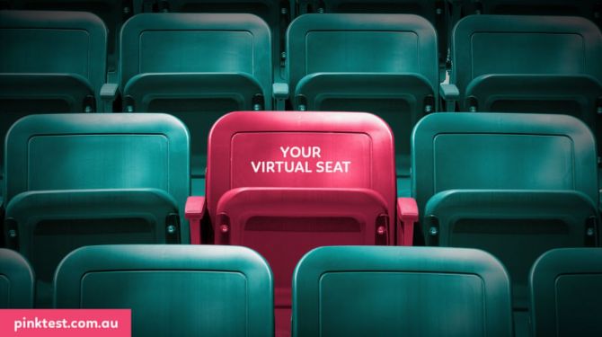 A visual representation of virtual seat for the Pink Test at SCG
