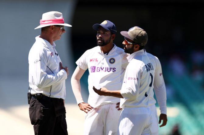 India skipper Ajinkya Rahane and Mohammed Siraj lodge a formal complaint with the umpires after spectators abuse the latter while standing in his fielding position.