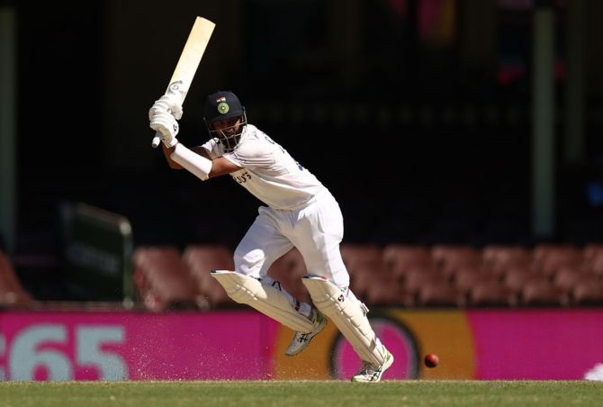 Cheteshwar Pujara started the day cautiously but grew in confidence. 