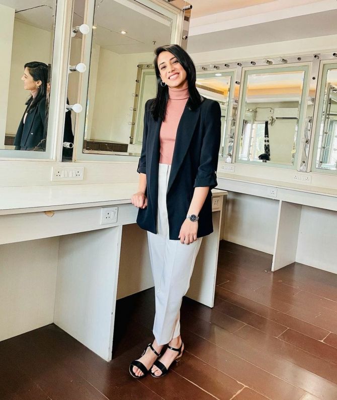 Smriti Mandhana dropped this gorgeous look on her social media handles on Thursday