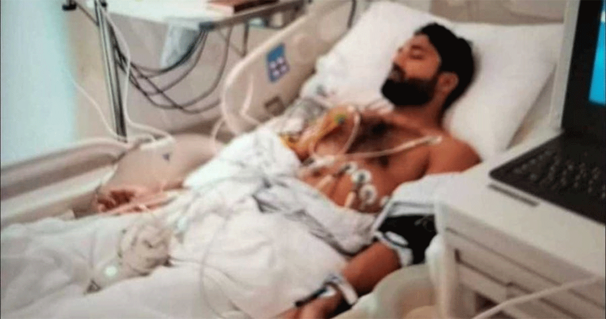 Mohammad Rizwan was kept in the ICU with severe laryngeal infection leading to an esophageal spasm and bronchospasm. It is painful contraction of muscles within the esophagus.