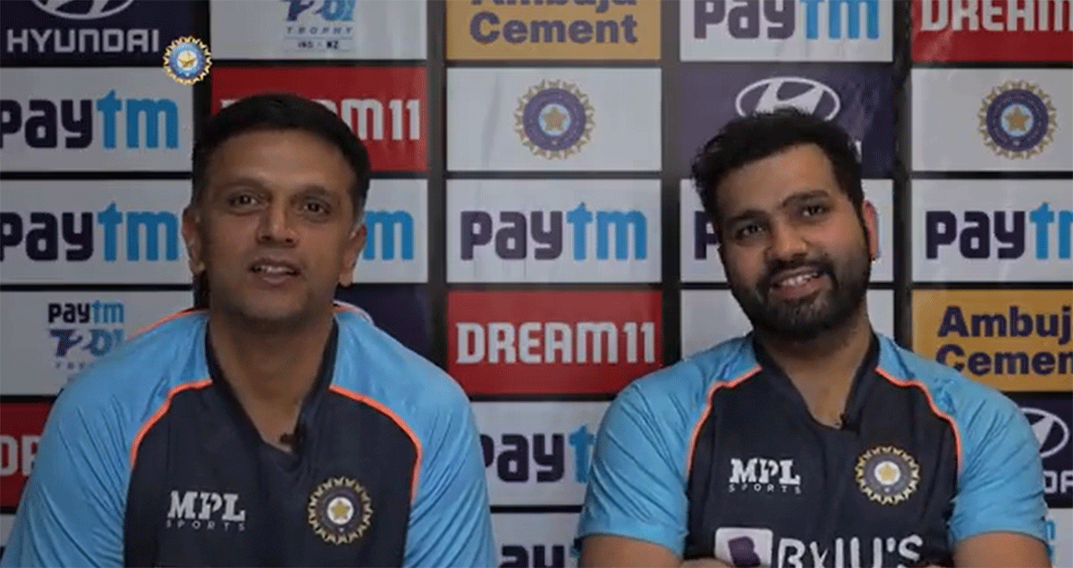 India coach Rahul Dravid and T20I captain Rohit Sharma